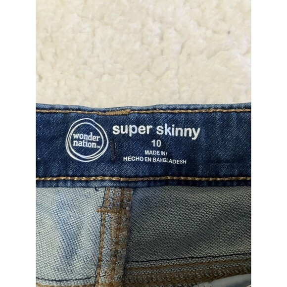 Wonder Nation Jeans, Girls Size 10, Blue, Denim, Super Skinny - Picture 5 of 8